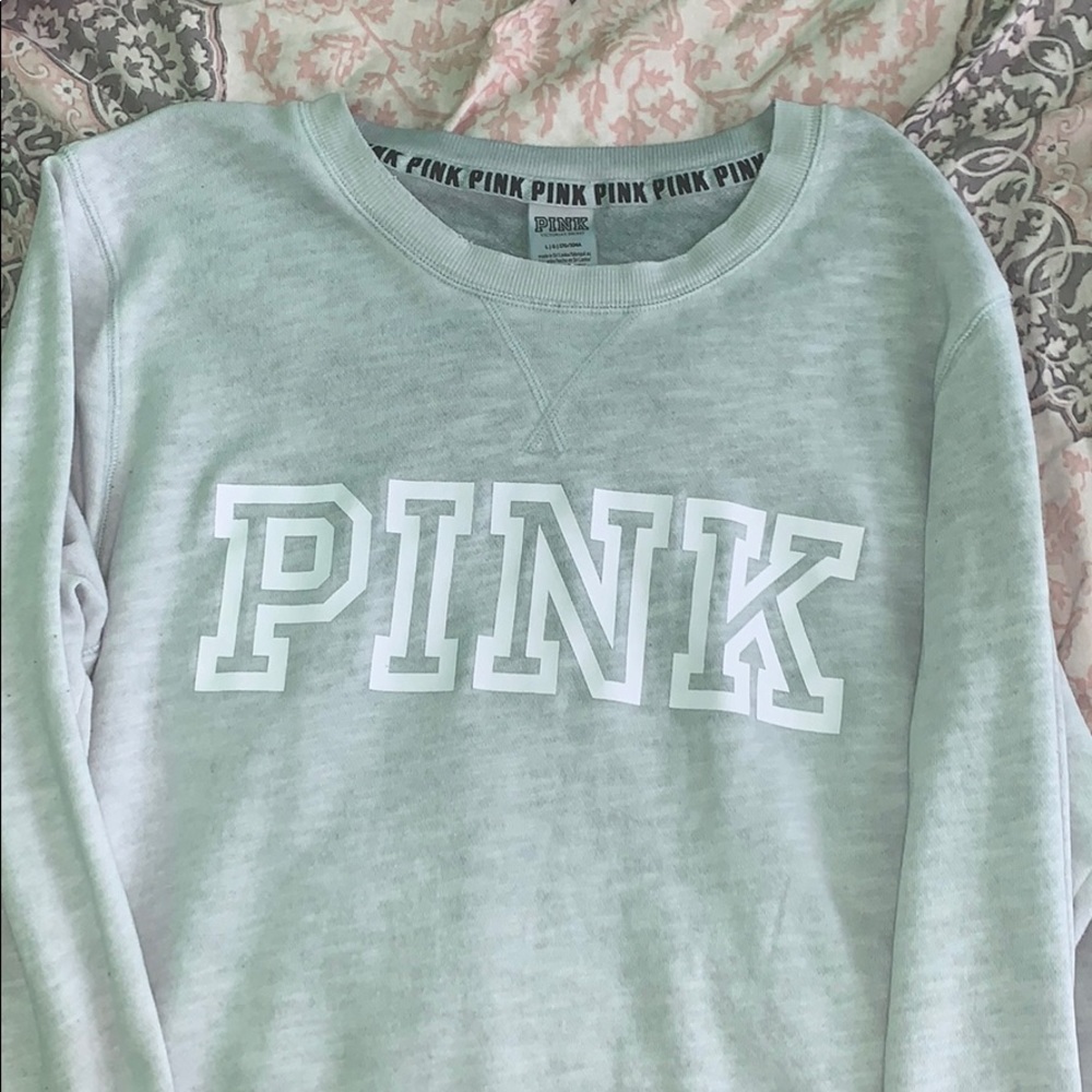 PINK Customized Blue sweater